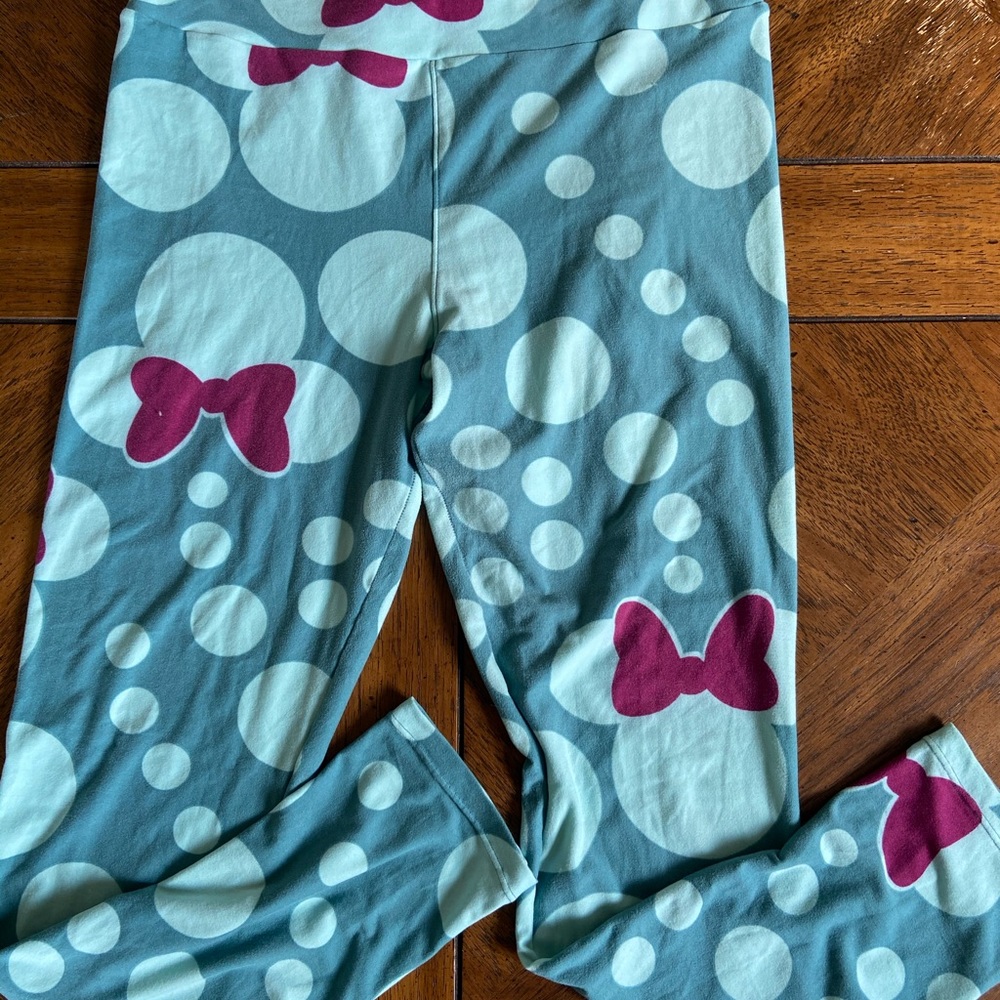 Women's OS LuLaRoe Disney Leggings, Minnie Mouse